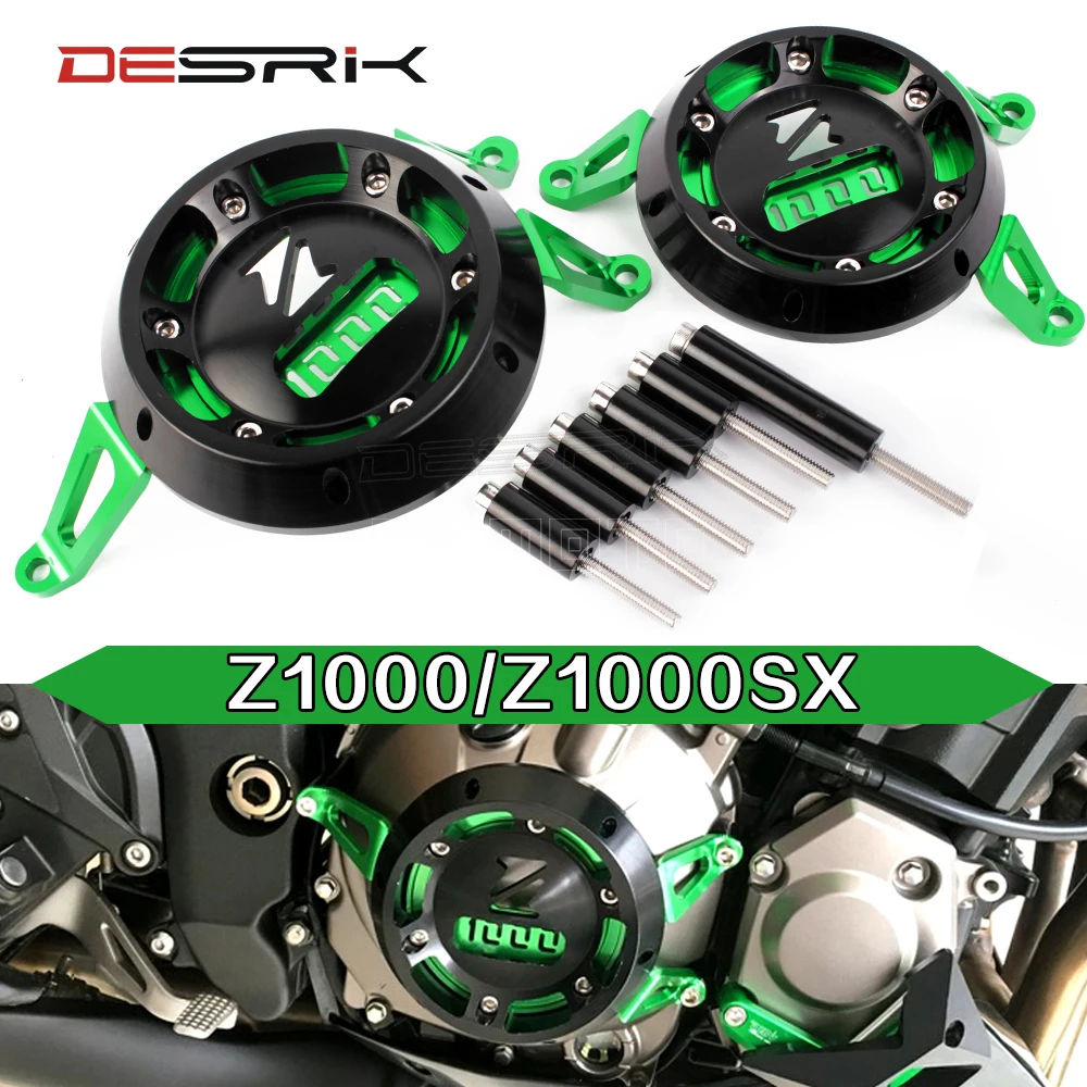 

CNC Aluminum Motorcycle Engine Guard Side Stator Case Guard Protector Green For Kawasaki Z1000 Z1000SX 2011 - 2017 2018 2019