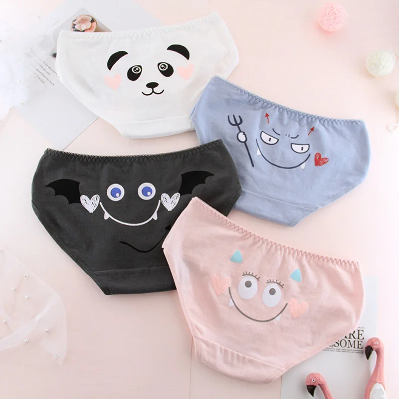 

Ladies Cute Briefs Women Cartoon Print Panties Cotton Underwear Female Lingerie Breathable Sexy Bragas Mujer Underpants