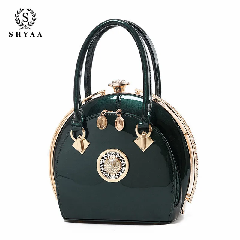 SHYAA женская сумка новая яркая кожаная Высококачественная сумка благородная модная вместительная сумка через плечо для матери