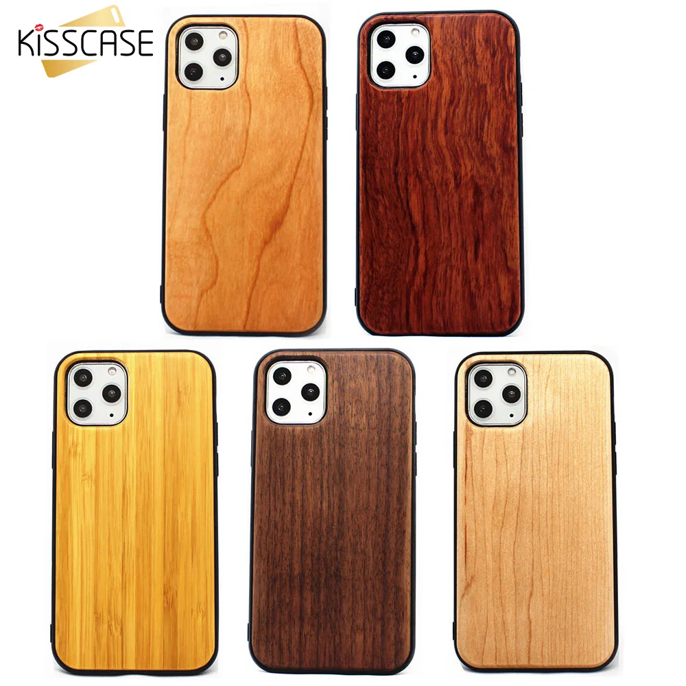 KISS чехол деревянный ящик для iPhone 11 PRO Max XR X XS Жесткий задний мягкий с краями из ТПУ