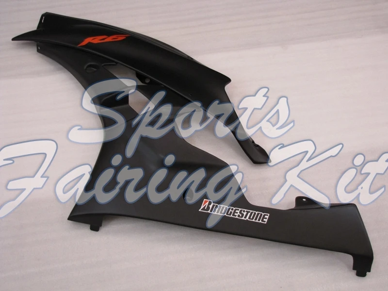 Полный комплект обтекателей для YZFR6 2006 2007 матовые черные Обтекатели YAMAHA 07