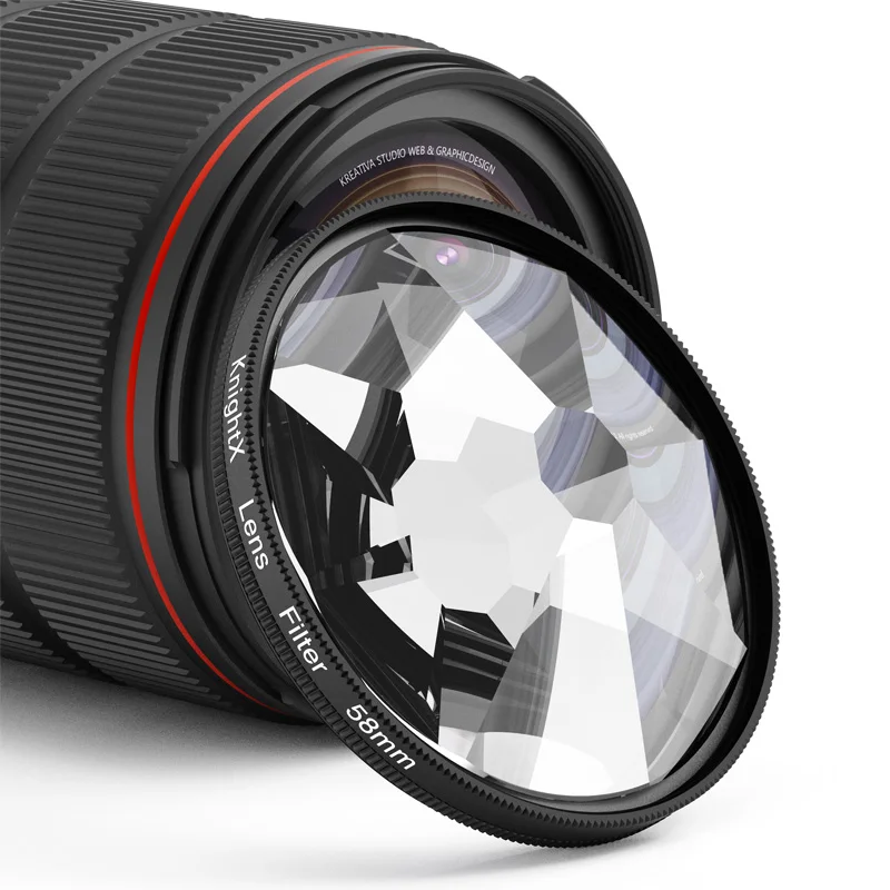 KnightX 9 Prism Filter 52mm 58mm 67mm 77mm Camera Split Diopter Rotating  dslr accessories Photography nd filter