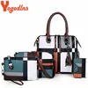 Yogodlns Luxury Handbags plaid Women Bags Designer 2022 tassel Purses and Handbags Set 4 Pieces Bags Female Feminina travel tote ► Photo 1/6