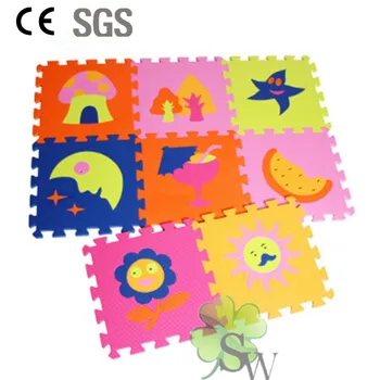 

environmentally-friendly soft eva puzzle mat baby play carpet fruit cartoon health mat for kids with SGS passed
