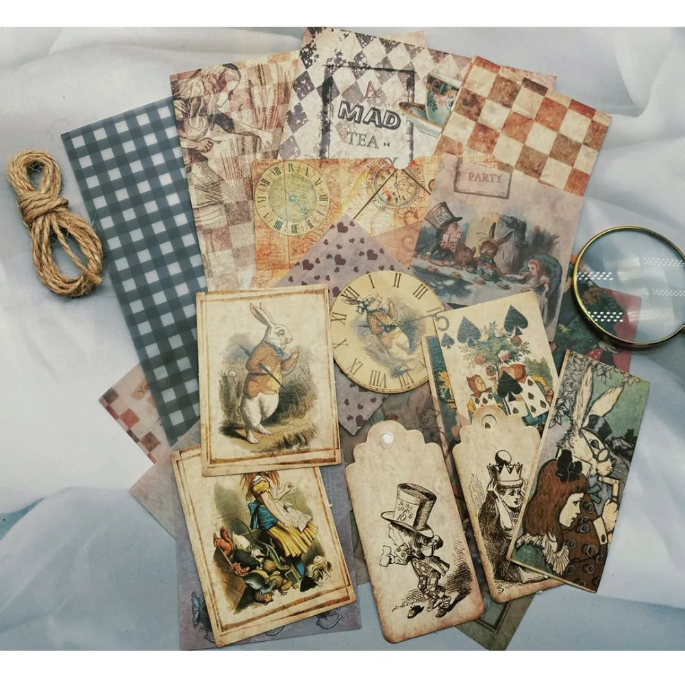 Description Picture 4 of itemVintage Girl Mixed Material Package Junk Journal DIY scrapbooking base collage gift wrapping decoration paper