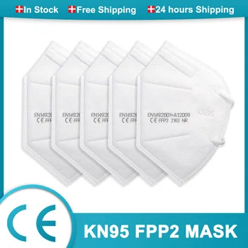 

10-100pcs CE FFP2 KN95 Facial Mask 5 Layer Anti-droplets Protective Mouth Masks Reusable Filter ffp2mask Safe Mascarilla Fashion