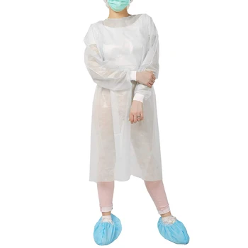 

10pcs/set Non-woven Security Protection PPE Suit Coveralls Disposable Isolation Gown Work Clothing Unisex Protective Overalls