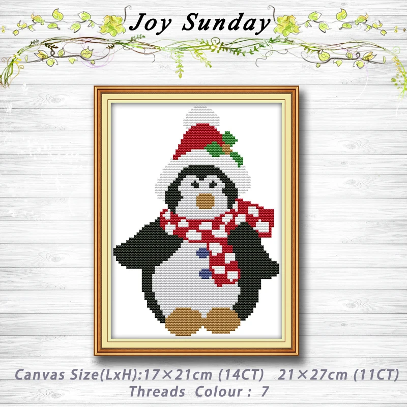 

Christmas penguins decor painting dmc 14CT 11CT counted cross stitch kits embroidery set Needlework Set chinese cross stitch