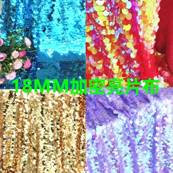 

18MM Encryption Fish Scales Sequins Fabrics Dresses Wedding Photography Background Curtains Sequin DIY Sewing Cloth Fabric