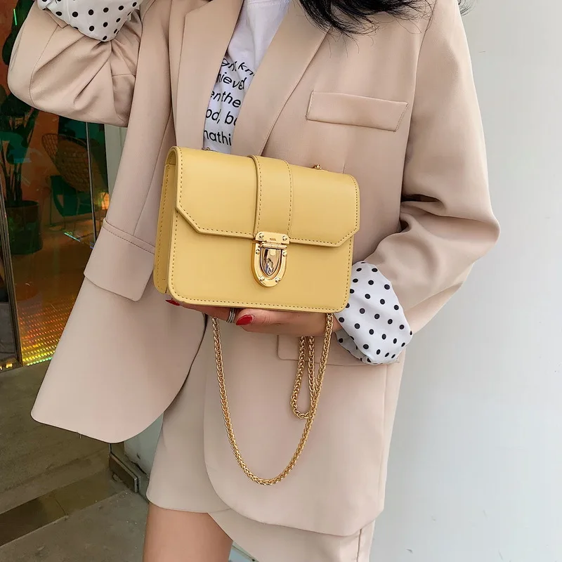 

Candy-colored summer new small bag women's bag new 2019 Korean fashion Joker shoulder Messenger bag chain