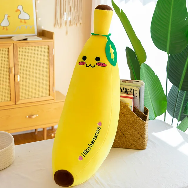 35-80 cm creative cartoon banana plush pillow children's toy lovely sofa cushion Girl Birthday Gift fruit toy Christmas gift