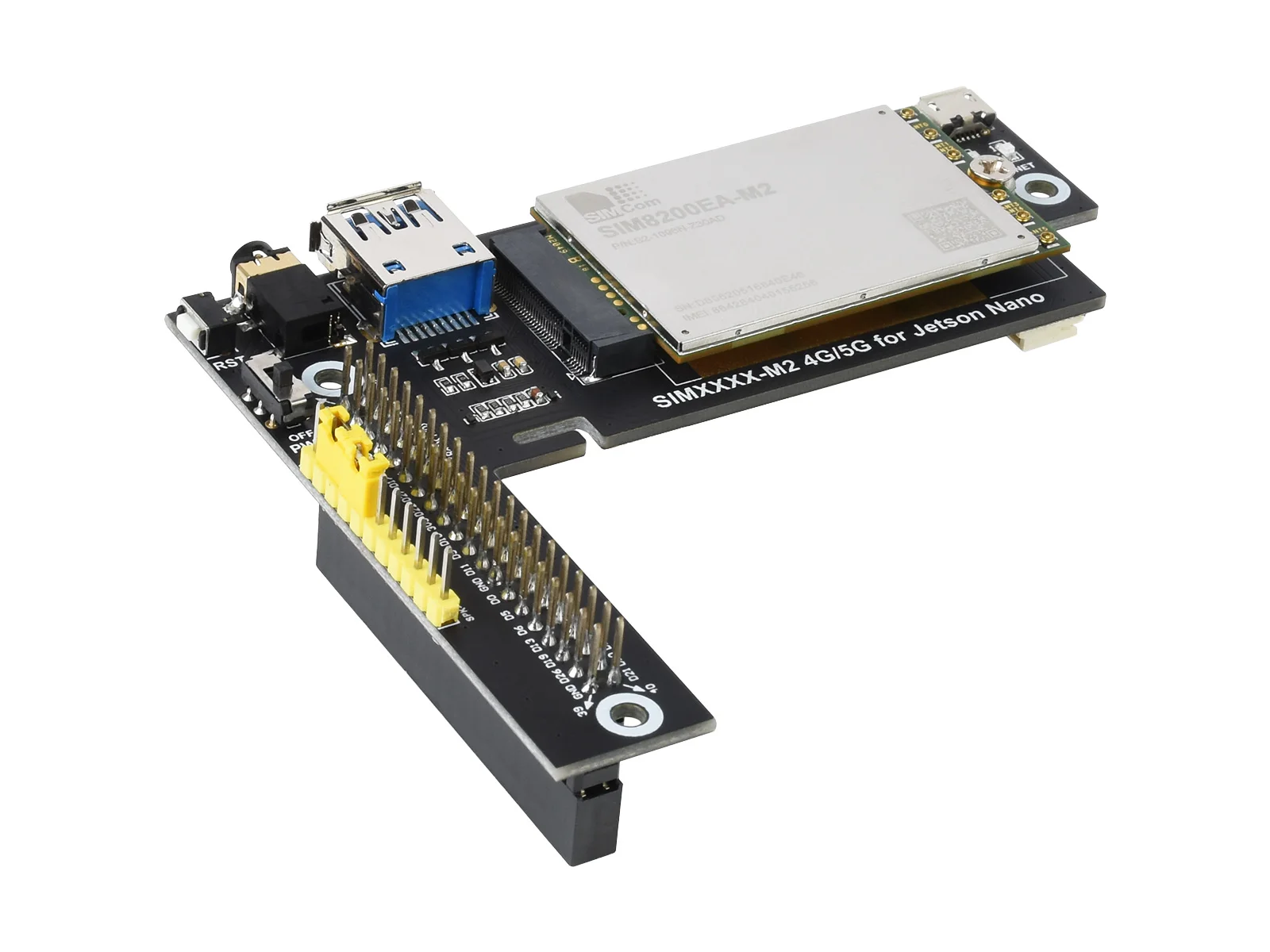 

Waveshare SIM8200EA-M2 5G модуль, разработанный для Jetson Nano, 5G/4G/3G поддержка, Snapdragon X55 на борту, несколько режимов
