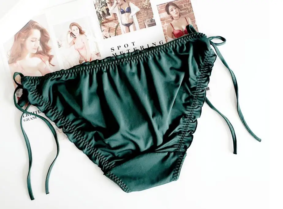 Настоящая фотография, M, L, XL, 3L, 4L, 5L размера плюс, большой размер, звездная луна, снег, шифон, печать, модные трусы, нижнее белье