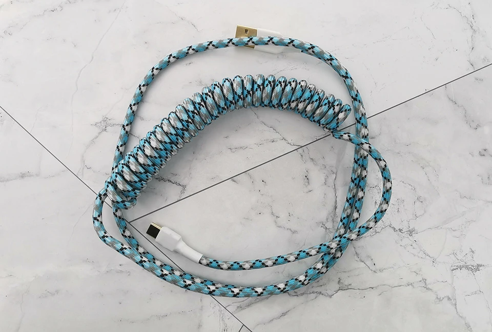 IDOBAO нейлоновый Usb C порт спиральный кабель провод механическая клавиатура USB кабель type C USB порт для покера 2 GH60 Комплект клавиатуры 87 104