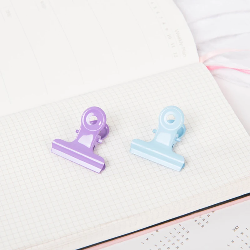 

15pcs/set 30mm Candy Color Metal Clip Chancery Paper Documents Organizer Binder Clip School Office Accessories Stationery