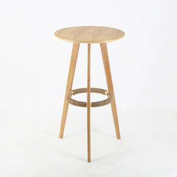 

Solid wood bar stool Nordic modern minimalist home high chair bar chair cashier desk front bar backrest stool dining chair