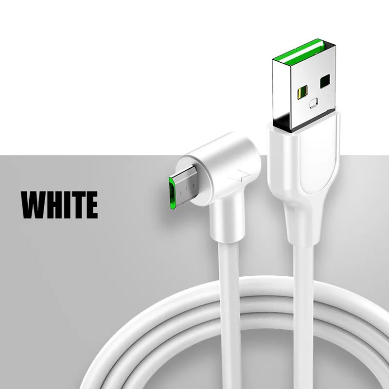 1 м 1,5 м 2 м USB данных зарядное устройство быстрой локтевой кабель для микро происхождения длинный шнур зарядки - Цвет: White