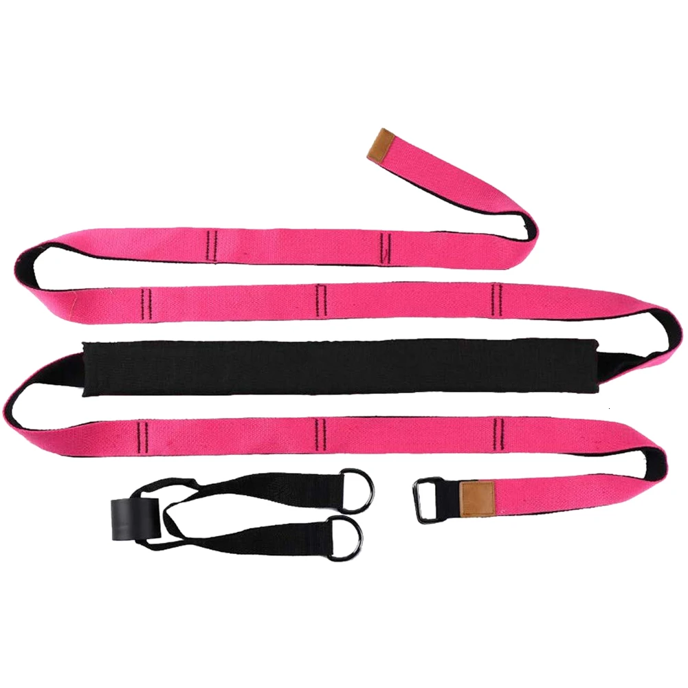Red Yoga Resistance Bands Double Thickening Strap Accessories Belt Door Split Legs Auxiliary Equipment Leg Press Lacing Stretch Aid - Color: Red