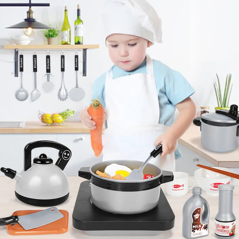 

2019 Newest 35PCS Toddler Girls Boys Baby Kids Prented Play House Toy Kitchen Utensils Cooking Pots Pans Food Dishes Cookware