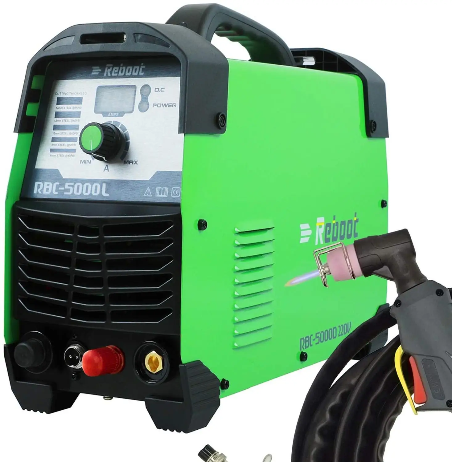 Cortador de plasma corte 50amp piloto arc, sem toque, 110/220v igbt, máquina de corte de ar, dupla volt, hf cortador inversor 1/2