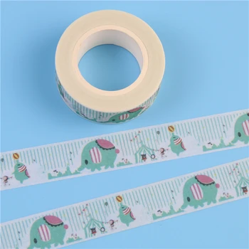 

1 Pcs New Diy Cute Cartoon Elephant Washi Tape Sticker Paper For Scrapbooking Decoration Material Tape