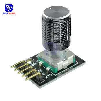 

KY-040 Rotary Switch Encoder Module with 15×16.5 mm Potentiometer Rotary Knob Cap for Arduino