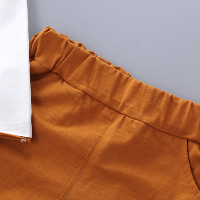 Новый летний комплект для мальчиков хлопковая футболка с короткими рукавами и