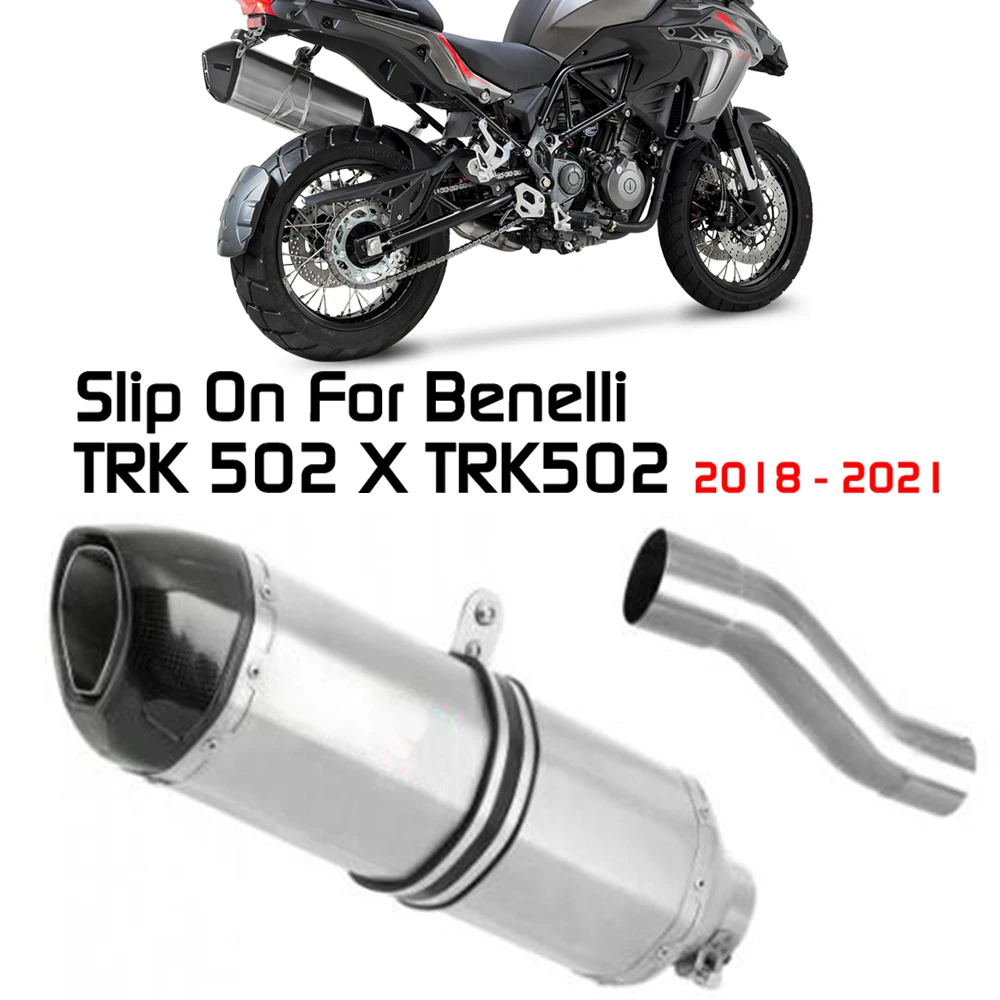 Silenziatore Di Scarico Moto Escape Slip On Per Benelli Trk 502 X Trk502 2018 - 2021 Anni Di Scarico