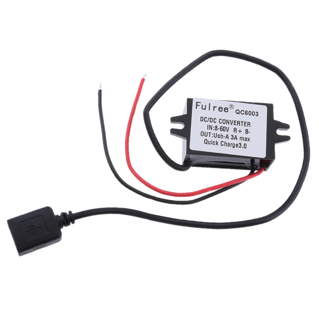 DC 8-60V Step Down to o 3.7V-12V 3A Voltage Reducer Converter, Waterproof DC/DC Buck Transformer Power Supply