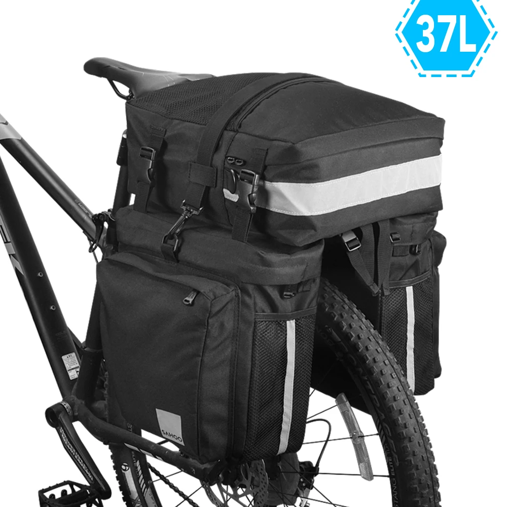 37L MTB Задняя деталь велосипеда сиденье багажник сумка для велосипеда 3 в 1 многофункциональная сумка для бега, грузовой аксессуары для транспортировки для велосипеда
