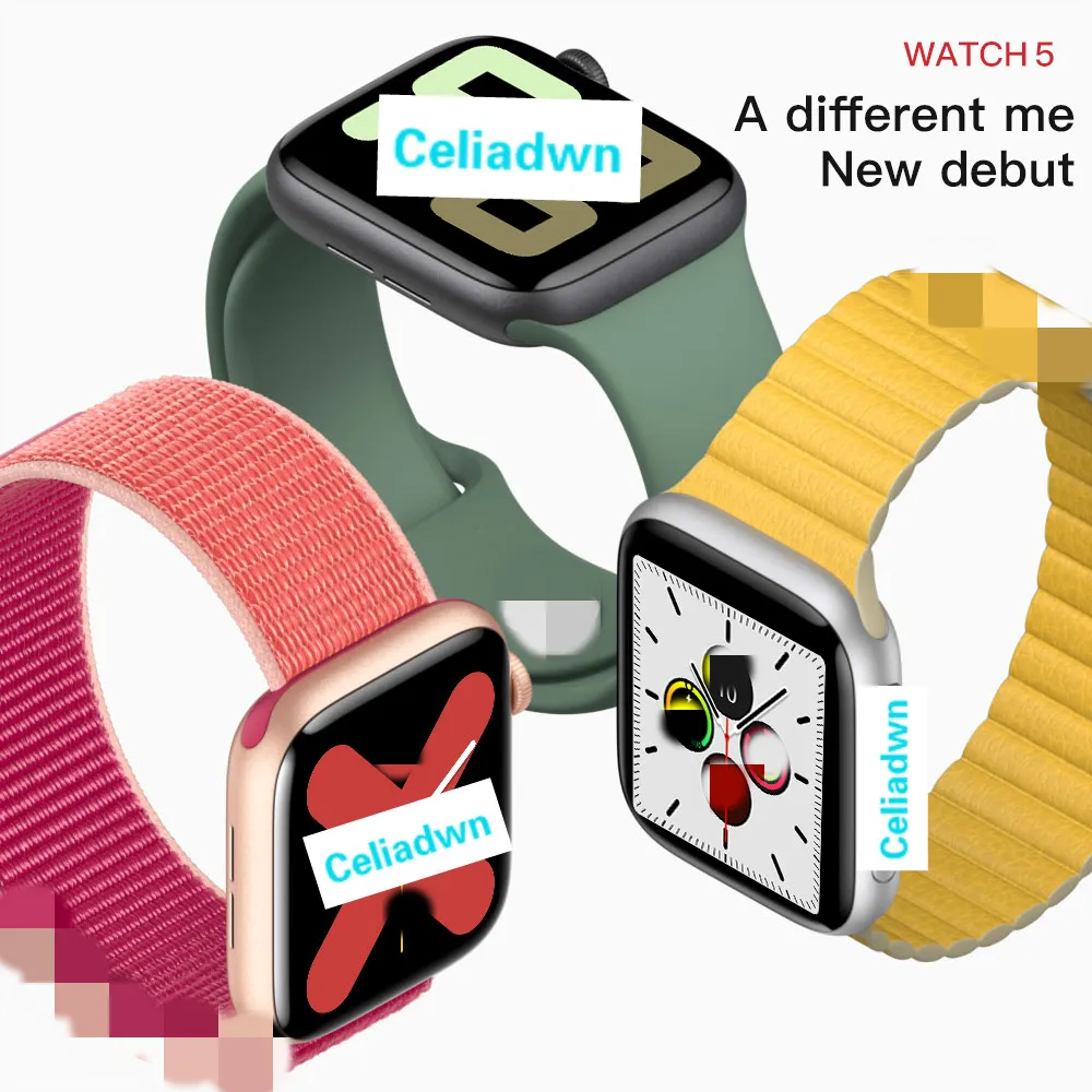 Серия 5 Смарт-часы IWO 12 40 мм Bluetooth SIRI SmartWatch для iPhone Android телефон монитор сердечного ритма ЭКГ PK IWO 8 9 10 11