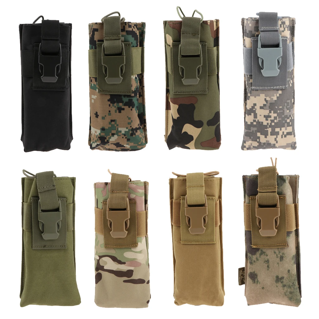 Outdoor Large Size Walkie Talkie Pocket Outdoor Mineral Water Bottle Bag Walkie Talkie Holder Holster Case Camouflage Pocket