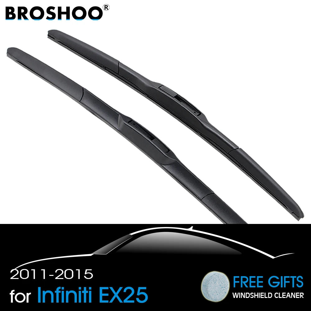 Broshoo Car Windscreen Natural Rubber Wipers Blade Styling For Infiniti