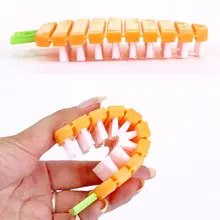 Щетка для чистки овощей милая мягкая щетина, не поврежденная щетка для фруктов для моркови картофельных салатов кухонные аксессуары случайный цвет