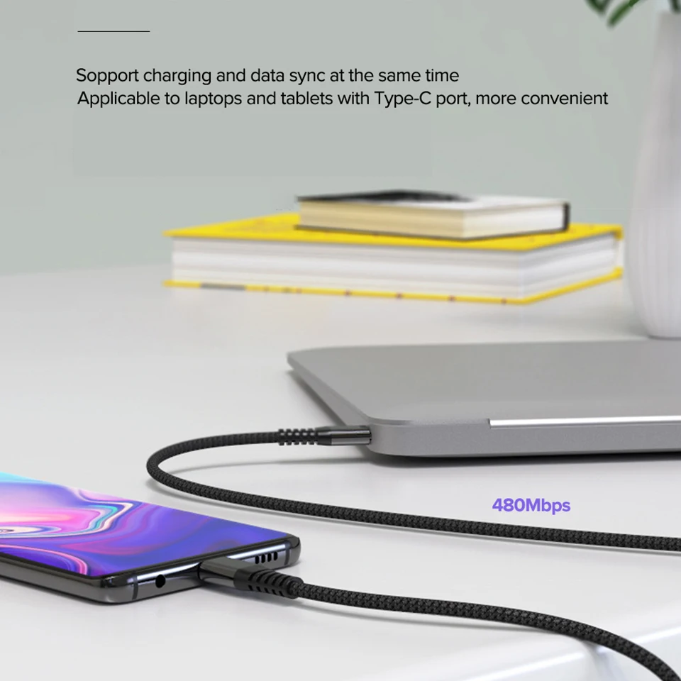 Кабель Venroii type-C-USB C для samsung S10 S9 S8 Note Xiaomi Mi 9 8 60 Вт PD Quick Charge 4,0 USBC huawei быстрое зарядное устройство