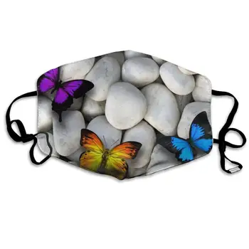 

Custom Anti-Dust Mouth Mask Stone and Butterfly Reusable Outdoor Face Mask with Adjustable Earloops Breathable Mouth Cover for