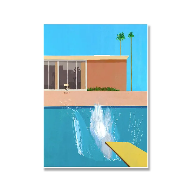 A Bigger Splash David Hockney Art Print Interiors with Edge