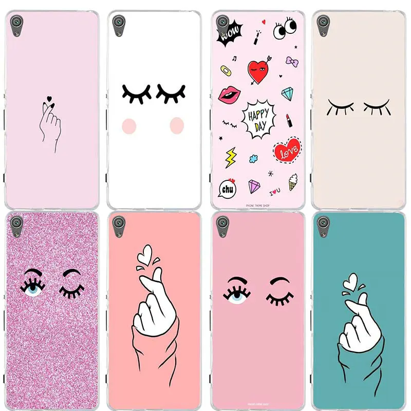 Силиконовый мягкий ТПУ чехол для мобильного телефона Chiara Ferragni Eyes Sony Xperia M2 M4 M5 XA XZ Z1