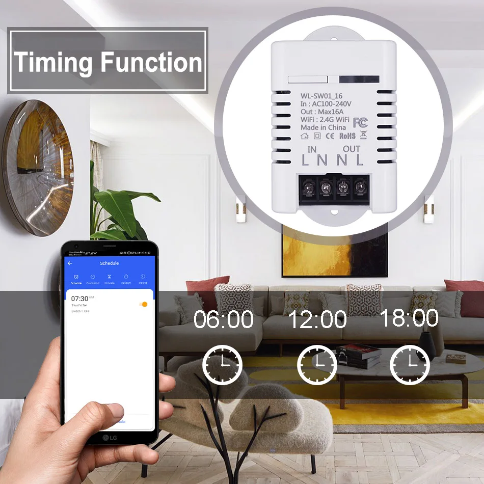 Vancoo WiFi умный модуль переключателя Универсальный таймер выключателя DIY