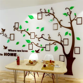 

DIY Family Photo Frame Decals Living Room Wall Sticker Wallpaper For Sofa Background Tree Acrylic Wall Decals Poster For Wall