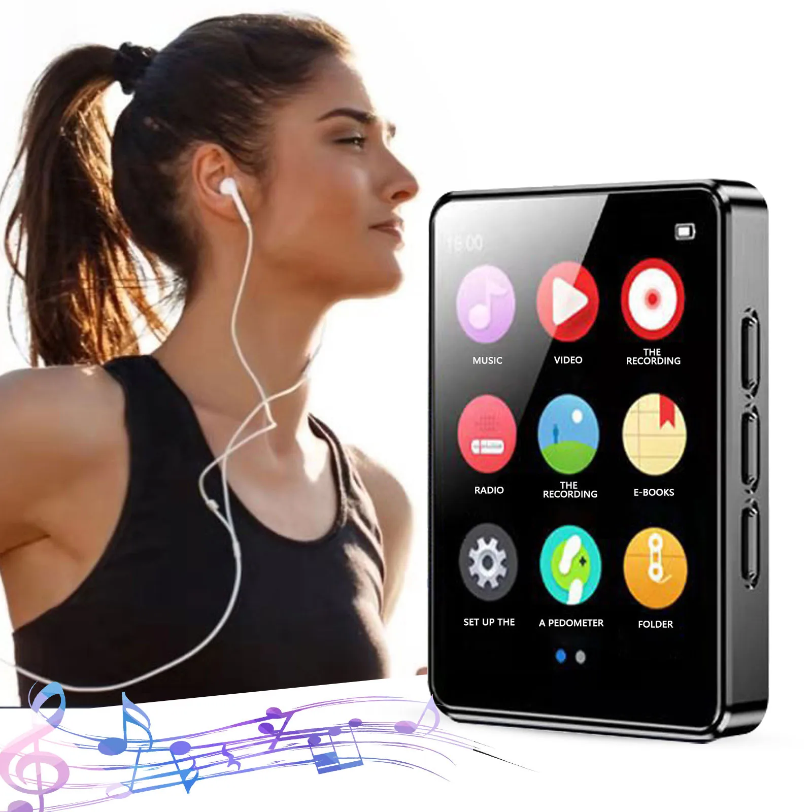 Student Bluetooth Mp3 Player Sports Ebook Mp4 Format Fm1.8 Inch With