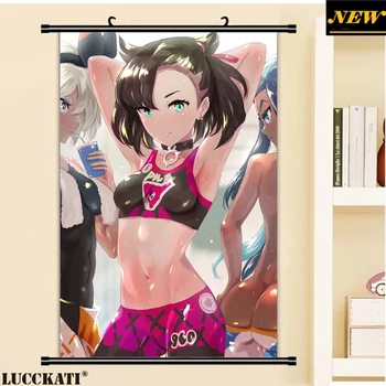 

40X60CM Pokemon sword and shield sexy loli cameltoe animal ears Marie Rurina cartoon anime wall scroll poster canvas painting