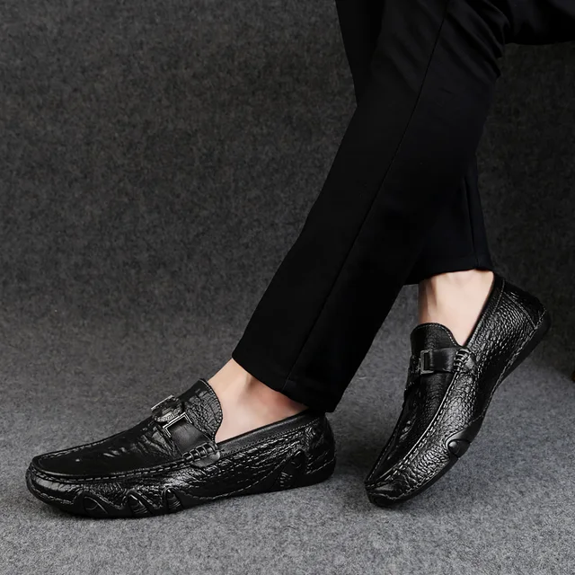 Kweme Crocodile Skin Moccasins Shoes - Image 4