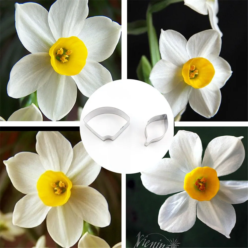 

Cookie Cutter Molds Narcissus Flower Petal Cutting Mold Herramientas Ceramica Clay Tools Seramik Aletleri Klei Plastilina Mould