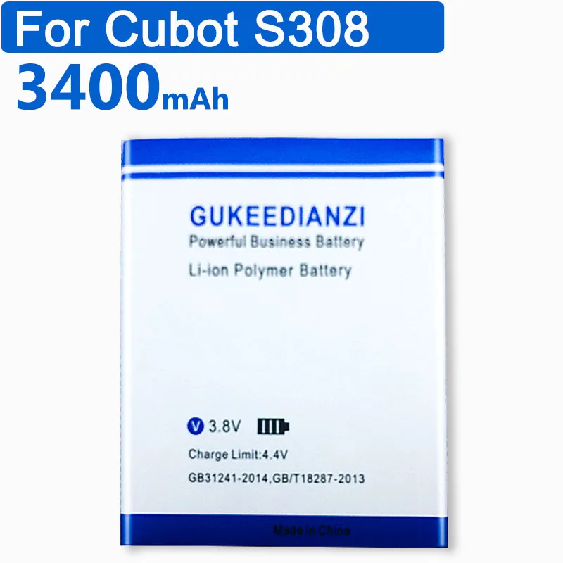 GUKEEDIANZI 3400mAh S308 сменная батарея для Cubot S308 литий-полимерная аккумуляторная батарея