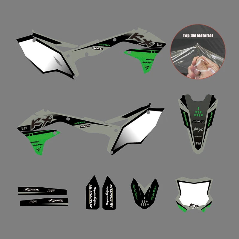 

Decal for Kawasaki KXF450 KX450F 2018 Full Team Background Fairing Graphic Motorcycle Sticker KX 450F KXF 450