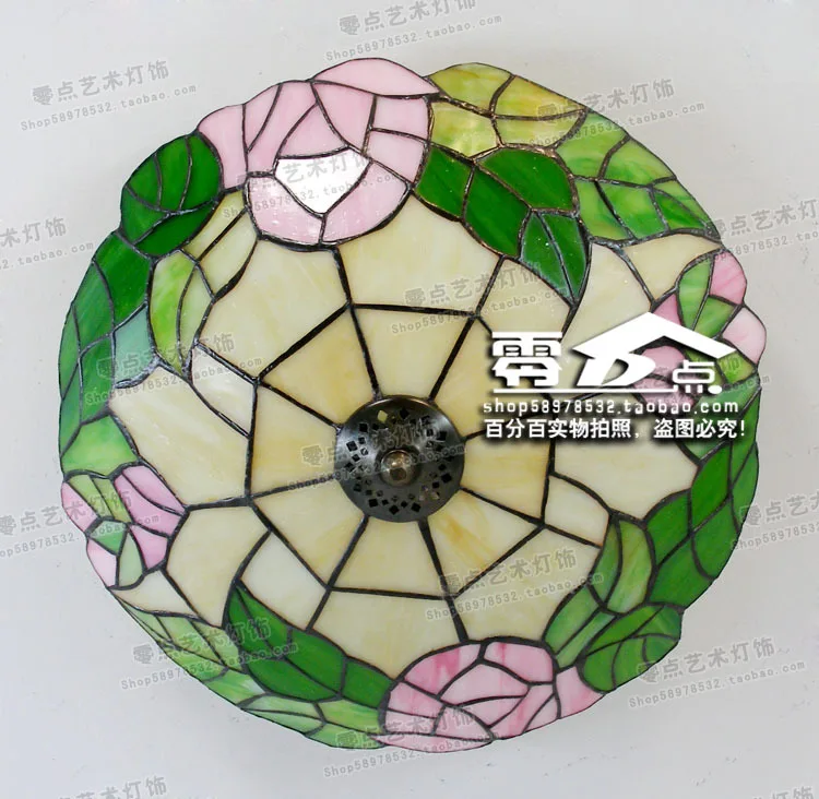

Tiffany style Continental rose garden Ceiling lamp