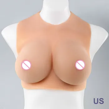 

Silicone Fake Breast Form Half-body Tight Suit CD Transgender Queen Top Quality Realistic Soft Boobs Transvestite Mastectomy Bra