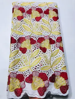

High Quality Cotton Lace Fabric 2019 Latest Design Swiss Voile With Stone Swiss Voile Lace In Switzerland Party Dress