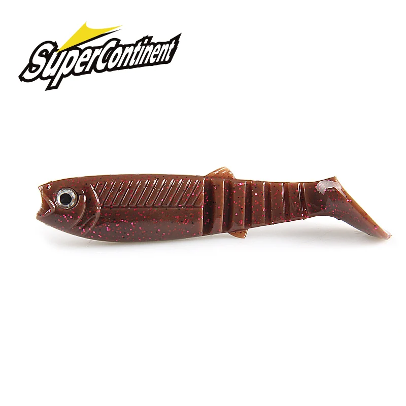 Supercontinent NEW cannibal baits 3D color bicolor smell bait 96mm/80mm/62mm Fishing Fish T Tail